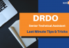 DRDO Senior Technical Assistant Last Minute Tips