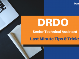 DRDO Senior Technical Assistant Last Minute Tips