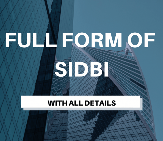 Full Form of SIDBI with all details