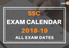 SSC Calendar 2018-19; All Revised Exam Dates
