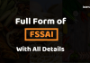 Full Form of FSSAI with all details