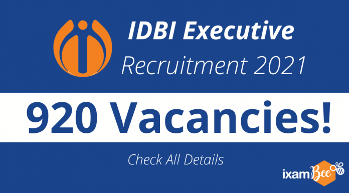 IDBI Executive Recruitment 2021