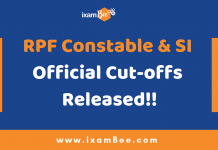 RPF Constable & SI Cut-offs