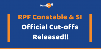 RPF Constable & SI Cut-offs