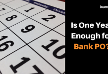 One Year for Bank PO Preparation