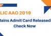 LIC AAO Mains Admit Cards Released