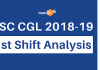 SSC CGL First Shift Analysis