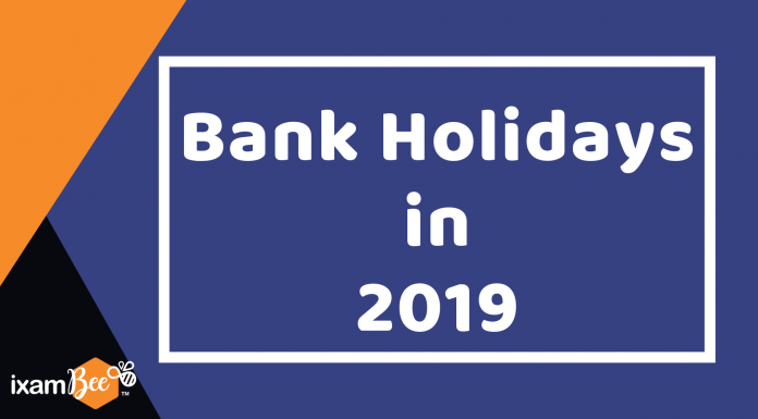 Bank Holidays in 2019