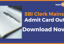 Download SBI Clerk Mains Admit Card