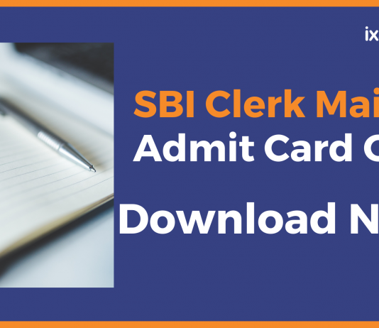 Download SBI Clerk Mains Admit Card