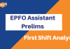 EPFO Assistant Prelims Analysis