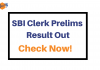 sbi clerk pre result
