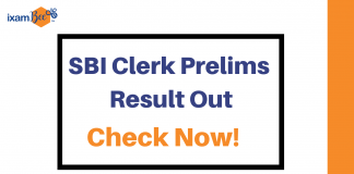 sbi clerk pre result