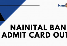 Nainital Bank Admit Card Out