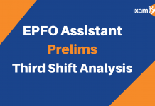 EPFO Assistant Prelims 3rd shift analysis