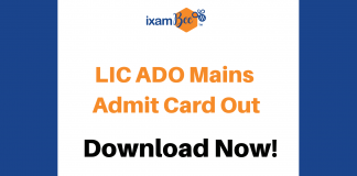 LIC ADO Admit Card Out