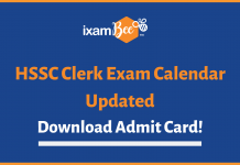 hssc clerk exam dates & admit card