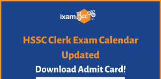 hssc clerk exam dates & admit card