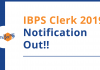 ibps clerk notification released