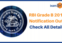 RBI 2019 Exam Notification