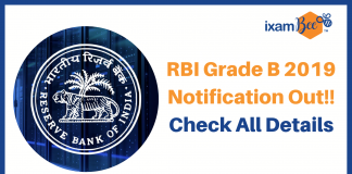 RBI 2019 Exam Notification