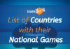 List of Countries with their National Games