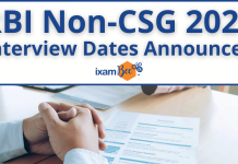 RBI Non-CSG 2020-21 Interview Dates