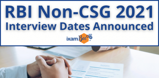 RBI Non-CSG 2020-21 Interview Dates