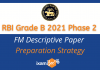 RBI Grade B 2021 Phase 2 FM Descriptive