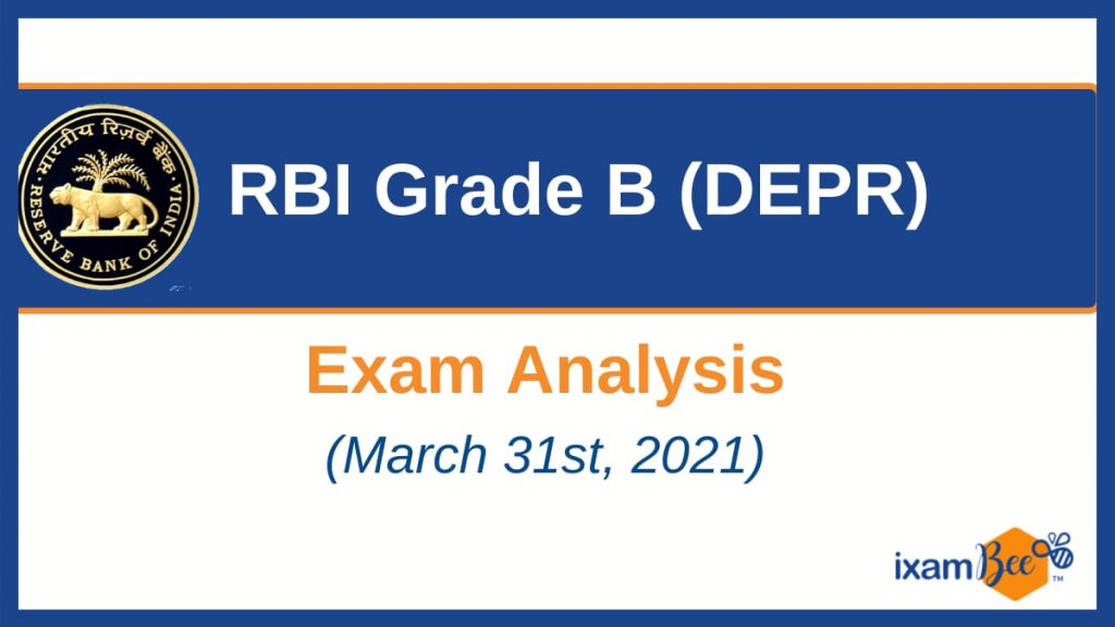 RBI Grade B DEPR Exam Analysis 2021