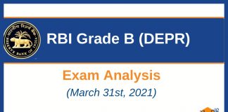 RBI Grade B DEPR Exam Analysis 2021