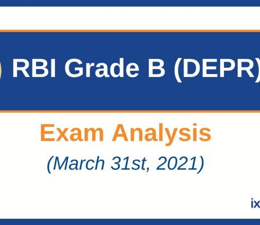 RBI Grade B DEPR Exam Analysis 2021