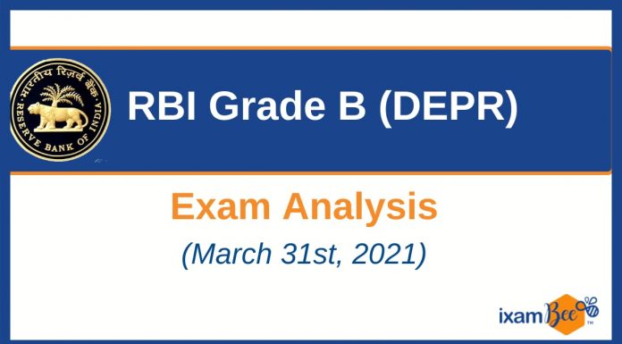 RBI Grade B DEPR Exam Analysis 2021