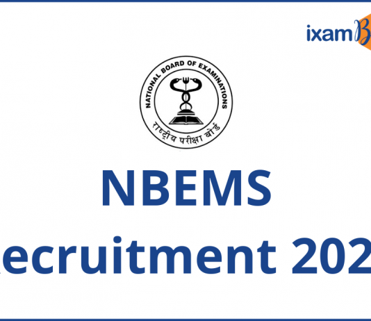 NBEMS Recruitment Exam 2021.