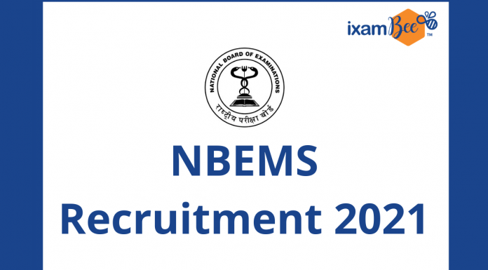 NBEMS Recruitment Exam 2021.