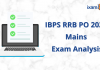 IBPS RRB PO 2020 Mains Exam Analysis. Officer Scale 1