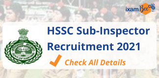 HSSC Sub-Inspector Recruitment 2021- Check All Details. Notification 2021
