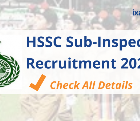 HSSC Sub-Inspector Recruitment 2021- Check All Details. Notification 2021