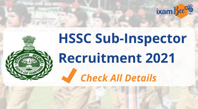HSSC Sub-Inspector Recruitment 2021- Check All Details. Notification 2021
