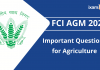 FCI AGM 2021: Important Questions for Agriculture.