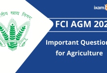 FCI AGM 2021: Important Questions for Agriculture.