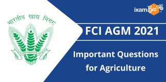 FCI AGM 2021: Important Questions for Agriculture.