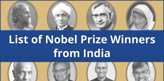 List of Nobel Prize Winners from India. Trivia and More.