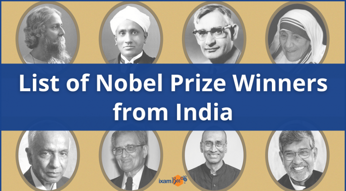 List of Nobel Prize Winners from India. Trivia and More.