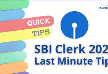 SBI Clerk Pre Tips