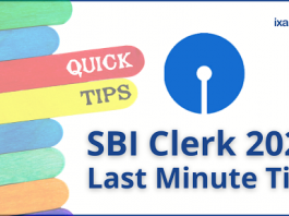 SBI Clerk Pre Tips