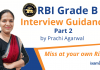 Ace RBI Grade B Interview with Prachi Agarwal – Part 2.