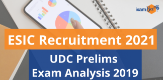 ESIC Recruitment 2021: UDC Prelims Exam Analysis 2019