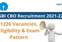 SBI CBO Recruitment 2021-22