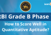 RBI Grade B Quantitative Aptitude